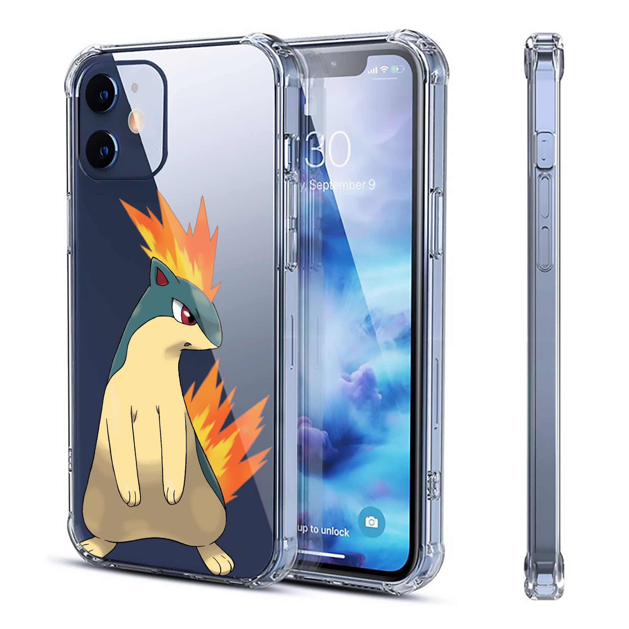 （画像用） ポケットモンスター Pokémon 【iPhone 12シリーズ対応】透明スマホケース（クリアソフトケース）